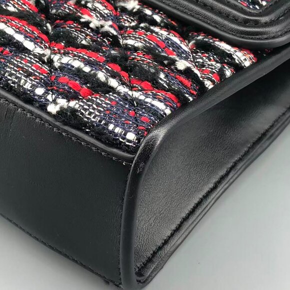 Tory Burch Fleming Tweed Convertible Shoulder Purse, very clean condition!! - Picture 11 of 17